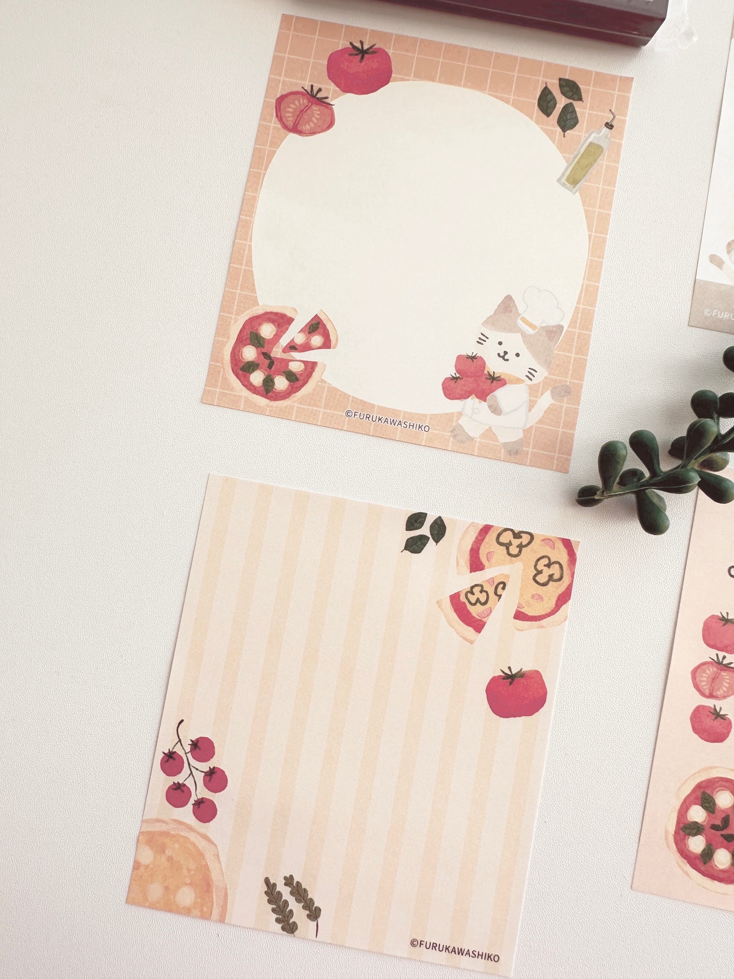 FURUKAWASHIKO Memo Pad - Pizza Kitten