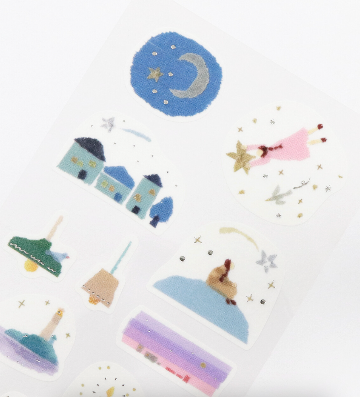 Planner Stickers Akari Miki Tamura Silver Foil