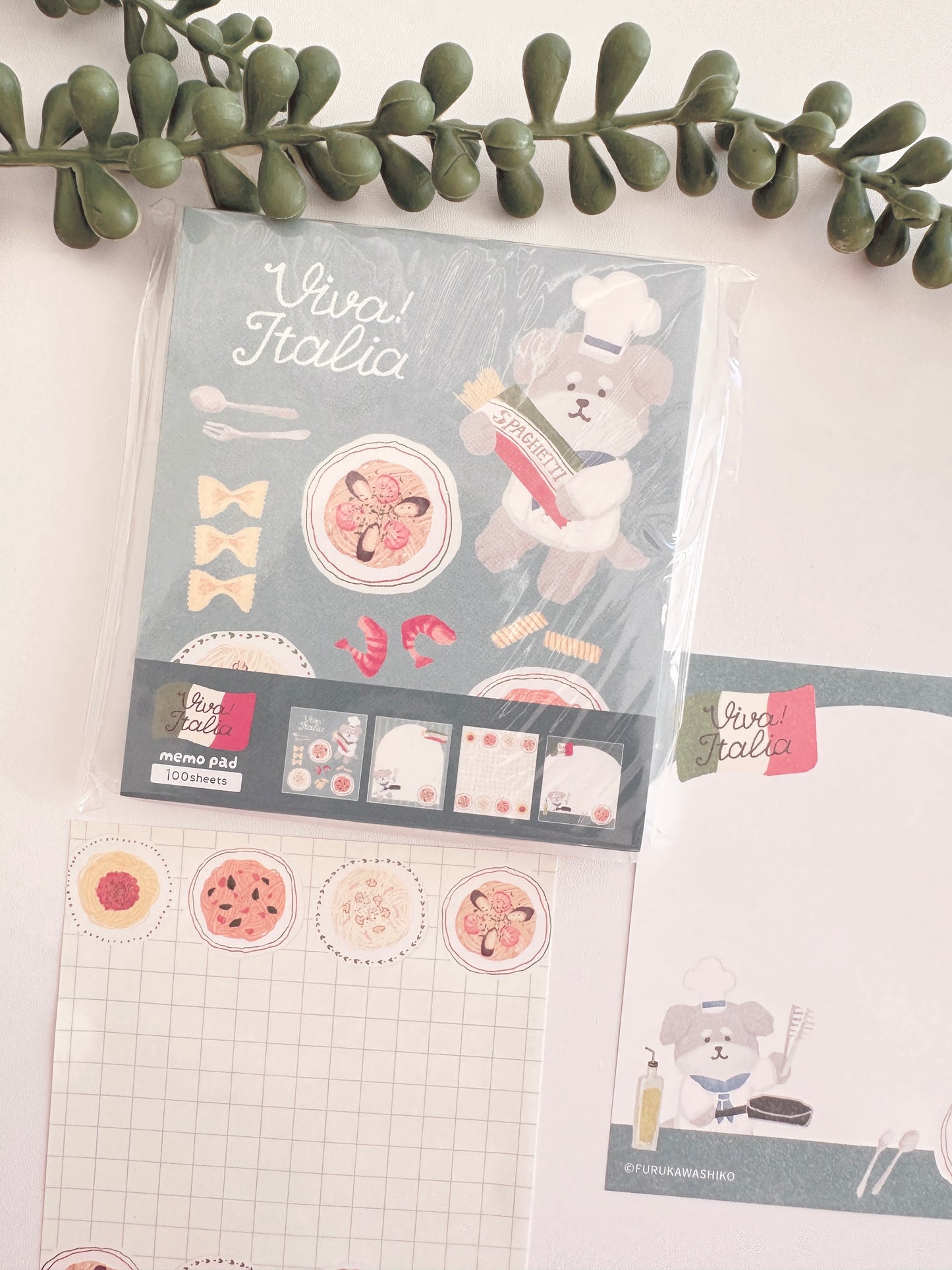 FURUKAWASHIKO Memo Pad - Pasta Doggie