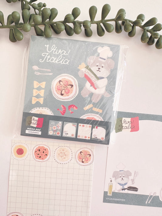 FURUKAWASHIKO Memo Pad - Pasta Doggie