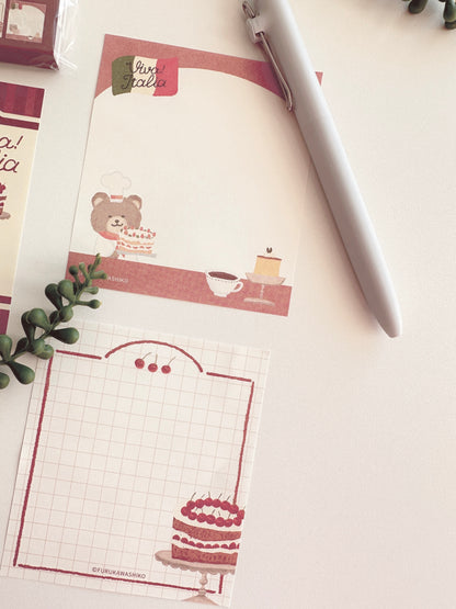 FURUKAWASHIKO Memo pad - Dessert Bear