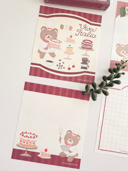 FURUKAWASHIKO Memo pad - Dessert Bear