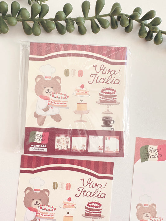 FURUKAWASHIKO Memo pad - Dessert Bear