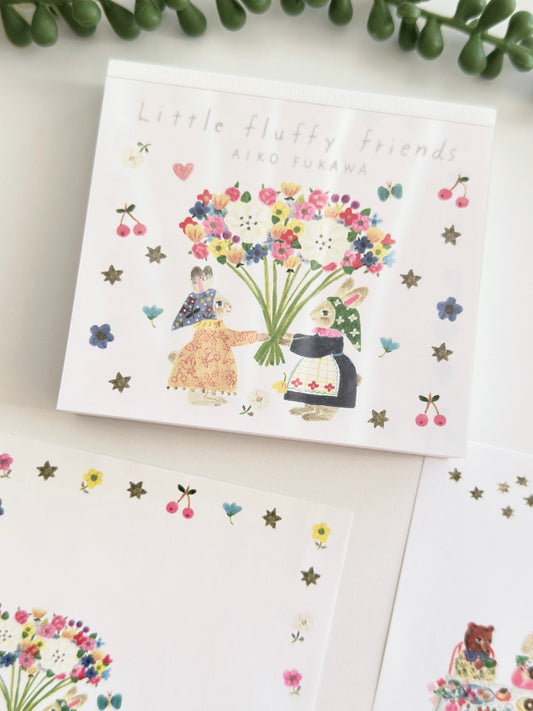 Aiko Fukawa desk notepad  - Little fluffy friends