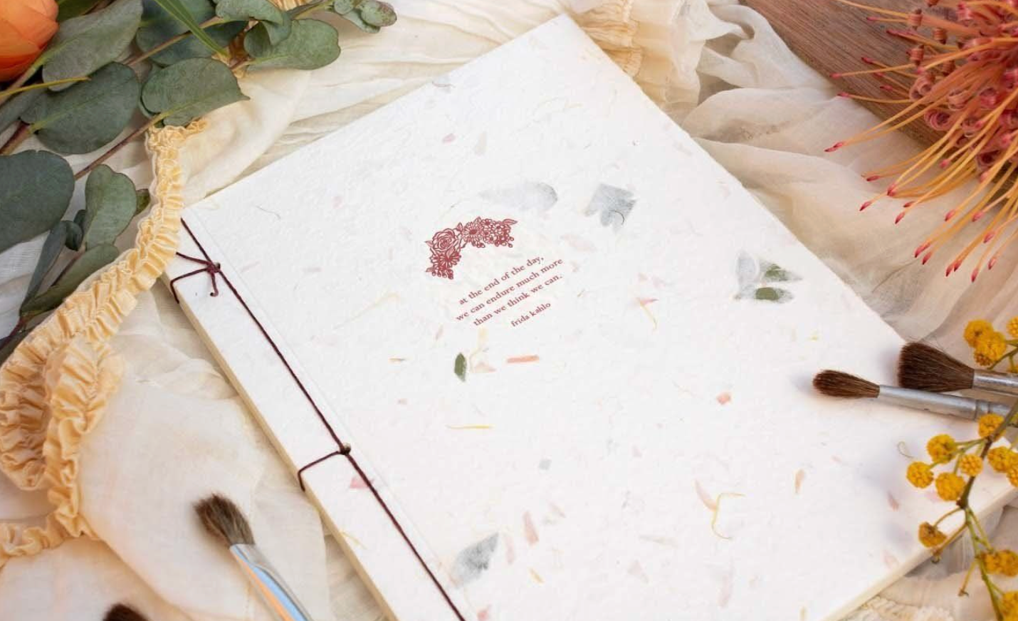 Frida Kahlo Handmade Paper Inspiration Journal