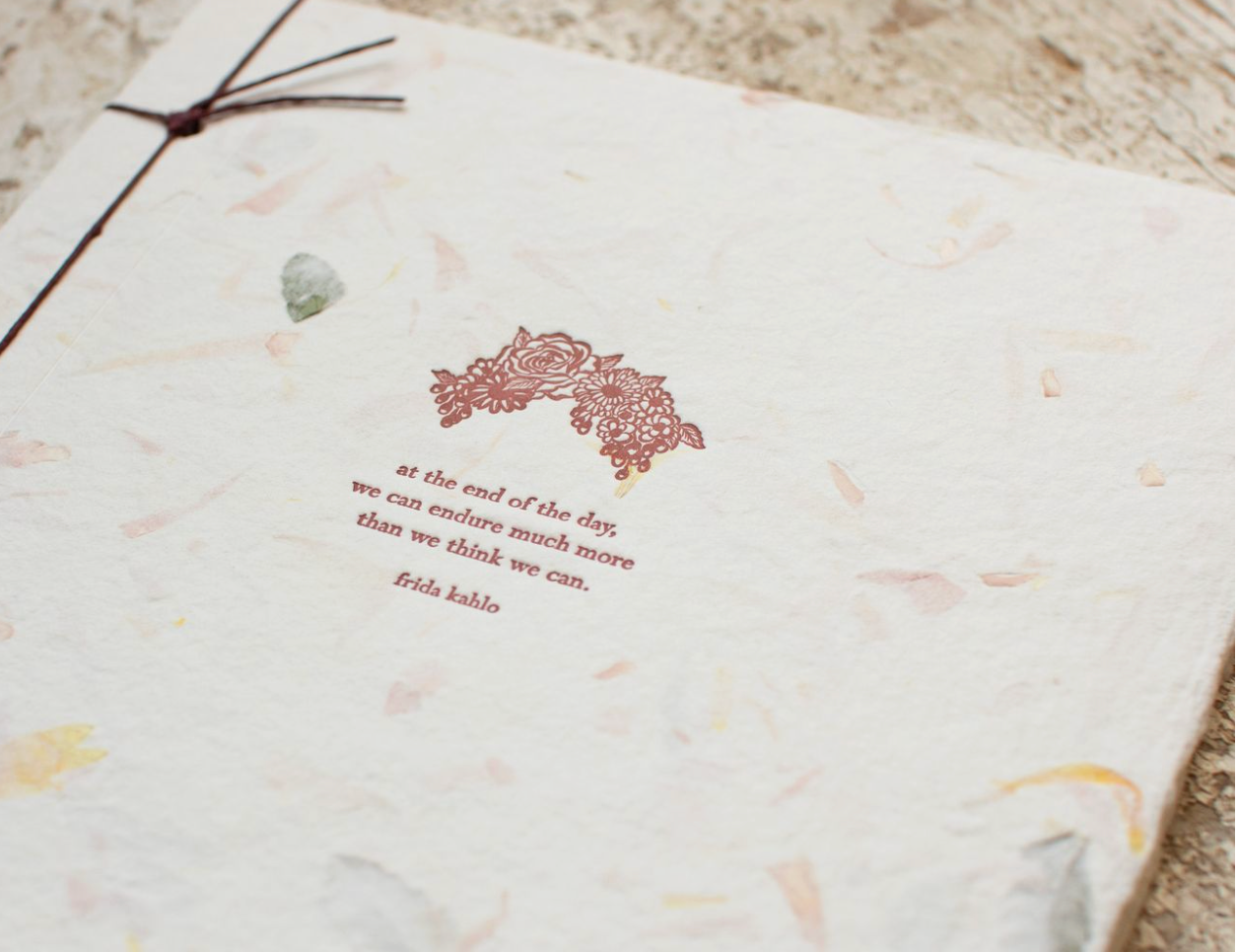 Frida Kahlo Handmade Paper Inspiration Journal
