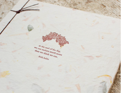 Frida Kahlo Handmade Paper Inspiration Journal