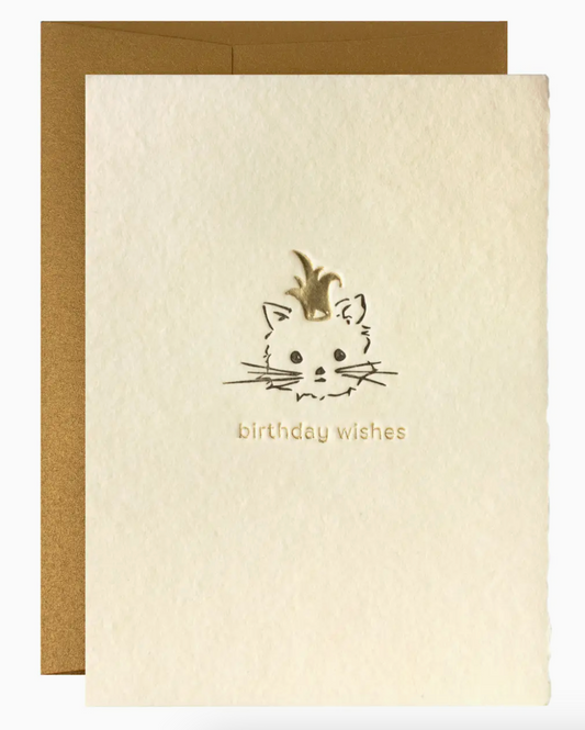 Birthday Wishes Adorable Animals Letterpress Card
