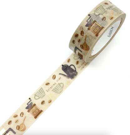 Washi Tape Coffee Time Gold Foil Coffee