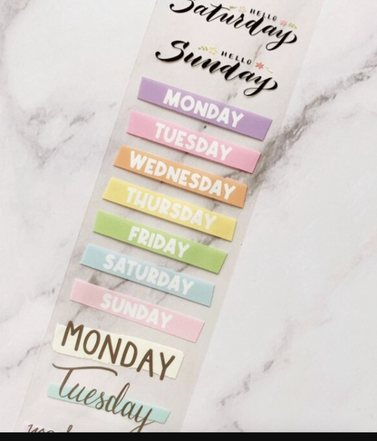 Weekly PET tape