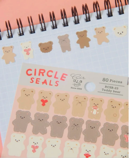 Teddy Bear Sticker Sheet - Made in Japan