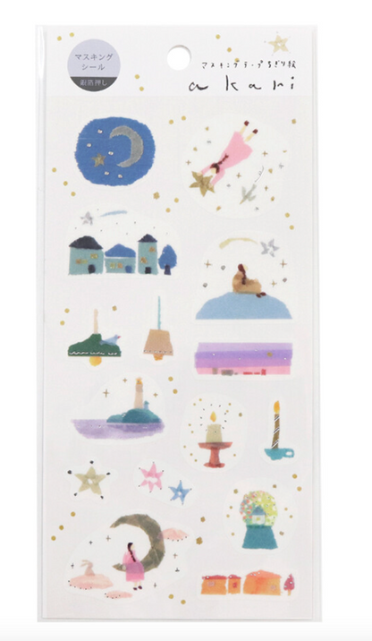 Planner Stickers Akari Miki Tamura Silver Foil