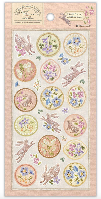 Fleurs et chance - Sticker Sheet - Odamaki*Thunder Sonia*Sweet Pea*Nemophila