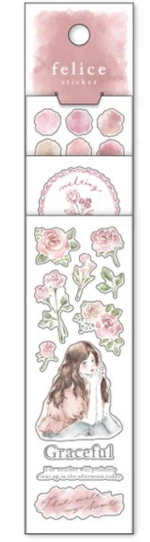 Felice Sticker Flower Pink
