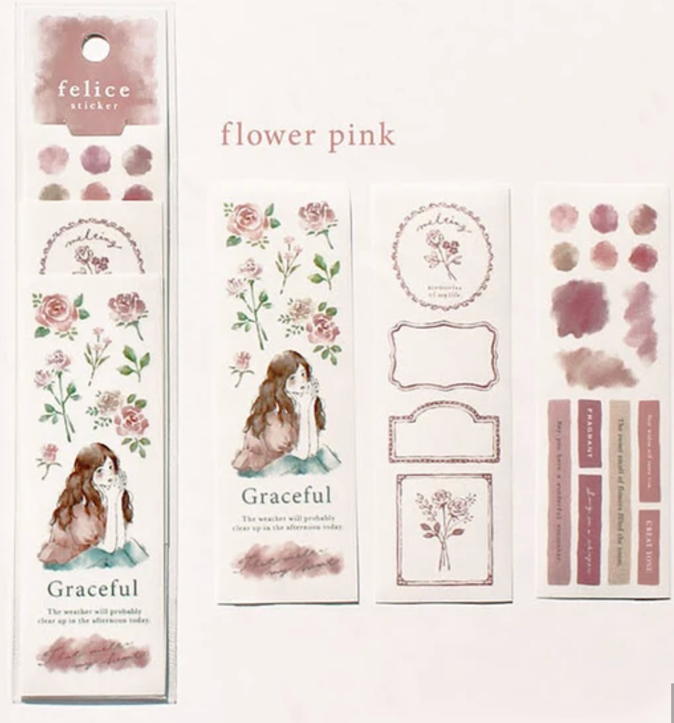 Felice Sticker Flower Pink