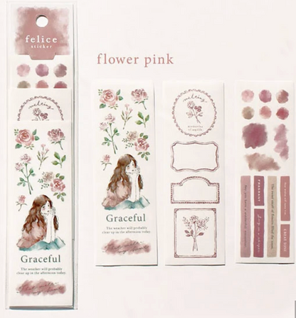 Felice Sticker Flower Pink