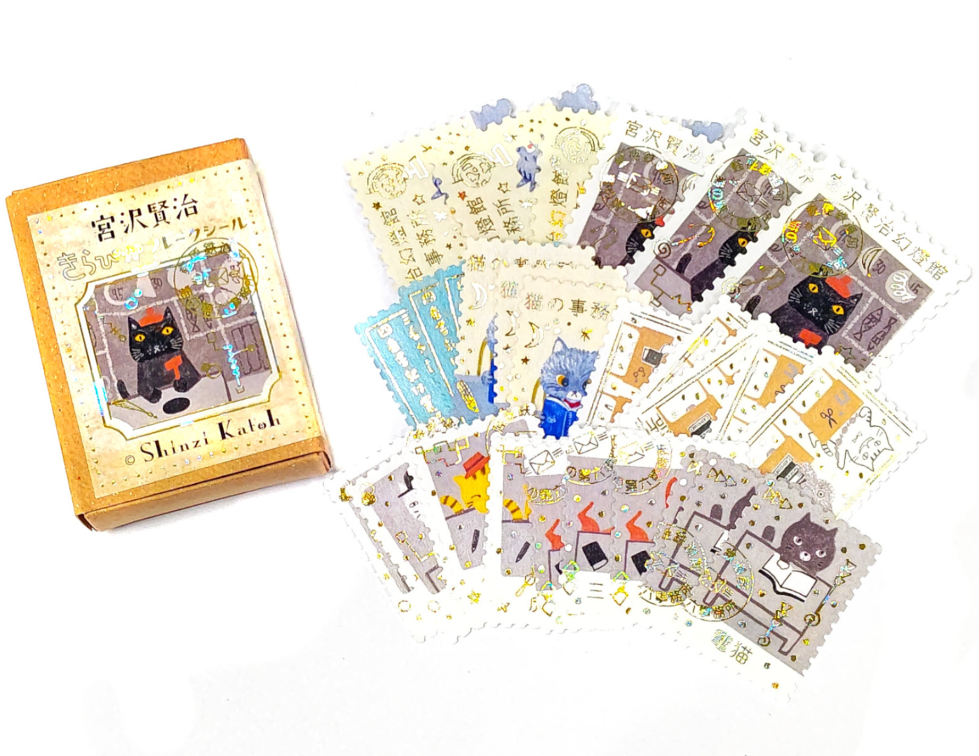 Shinzi Katoh Match Box Style Gold Foil Sticker