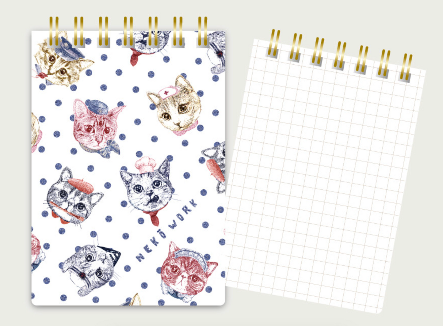 Notebook B6 size Cat Neko + Memo Pad