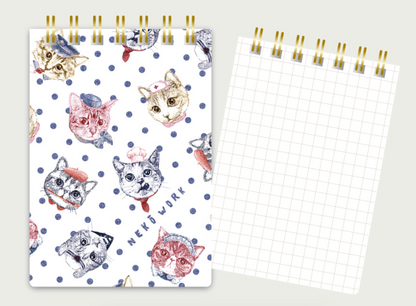 Notebook B6 size Cat Neko + Memo Pad
