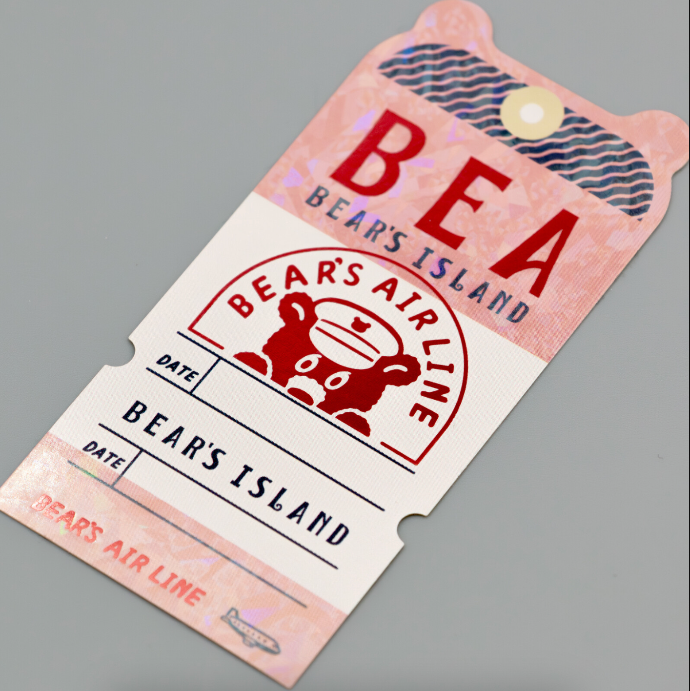 Stickers Ticket Bear Retro ROKKAKU