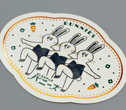 Stickers Retro Bunnies ROKKAKU