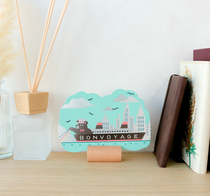 Postcard Die-cut Retro - SHIPS TOURS
