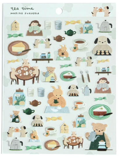 Cozyca Sticker Sheet - Tea Time