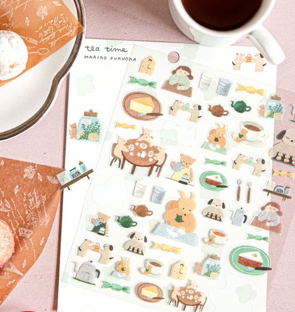 Cozyca Sticker Sheet - Tea Time