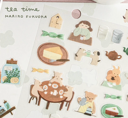Cozyca Sticker Sheet - Tea Time