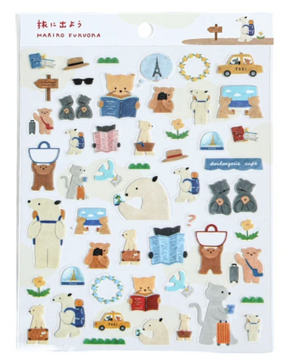 Cozyca Sticker Sheet - Let's go on a Trip