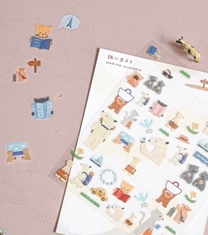Cozyca Sticker Sheet - Let's go on a Trip