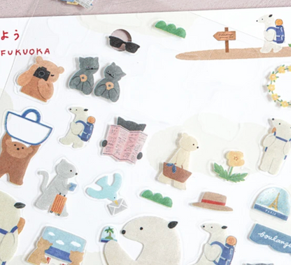 Cozyca Sticker Sheet - Let's go on a Trip