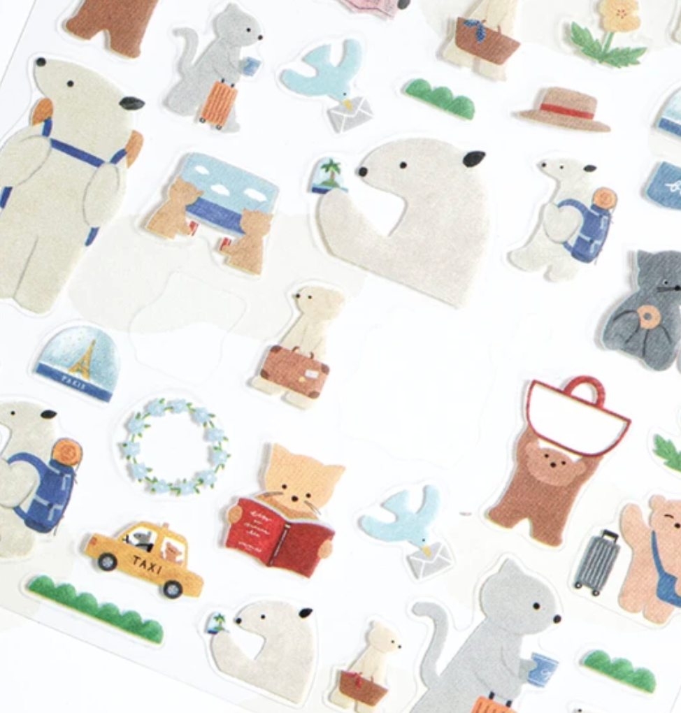 Cozyca Sticker Sheet - Let's go on a Trip
