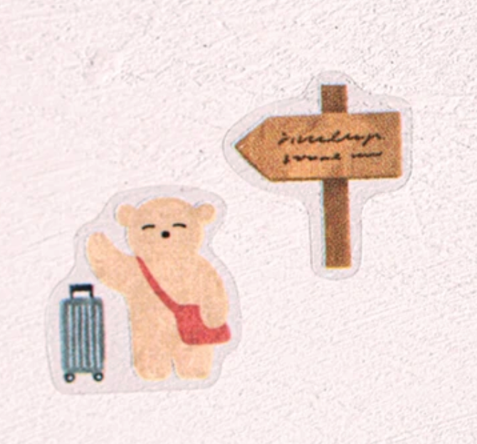 Cozyca Sticker Sheet - Let's go on a Trip