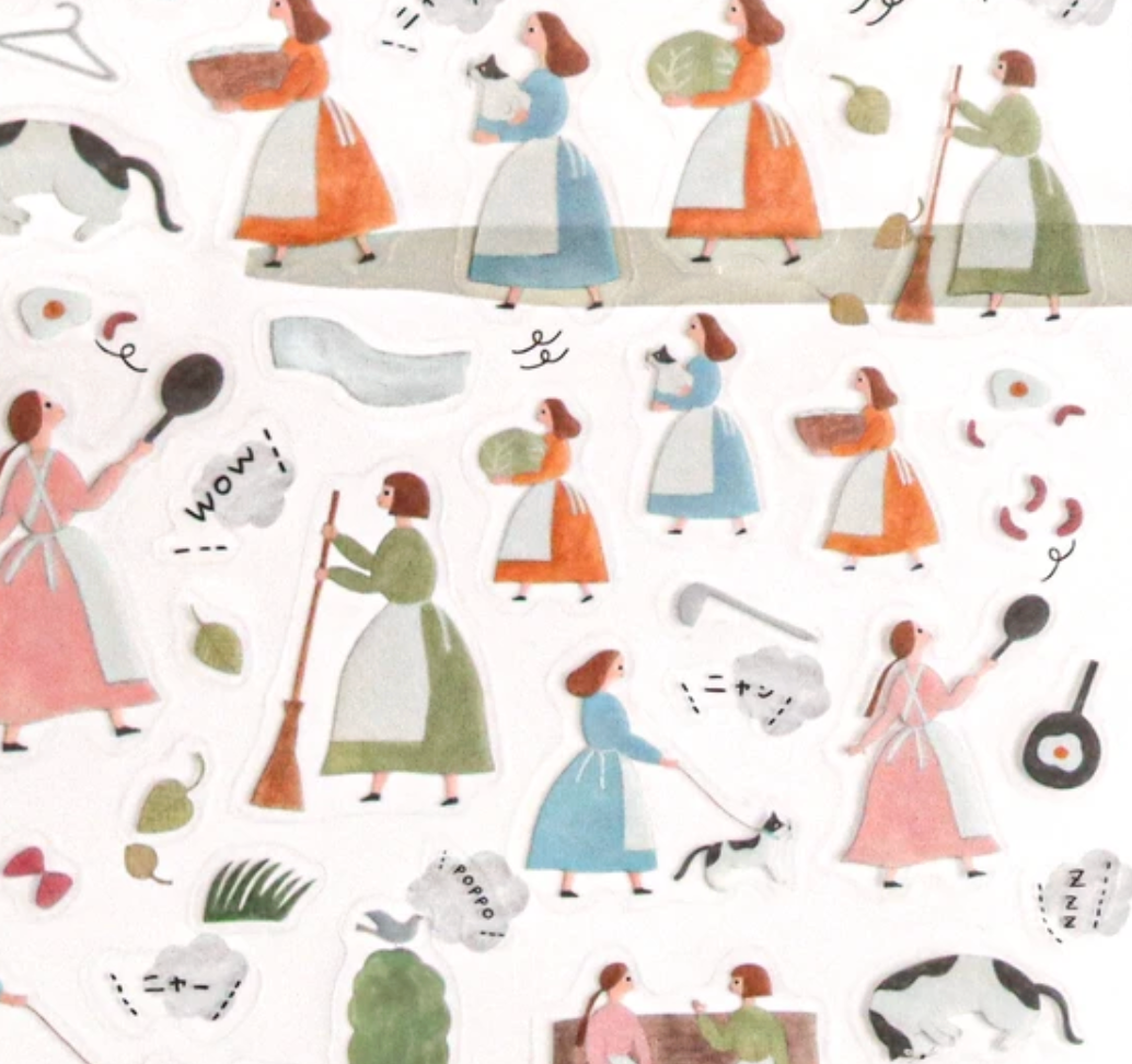 Cozyca Sticker Sheet - An Ordinary Day.