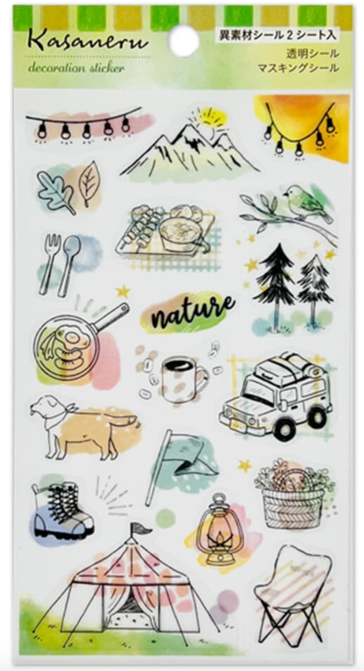 Outdoor Deco Sticker - Let's go Camping