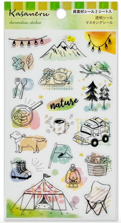 Outdoor Deco Sticker - Let's go Camping