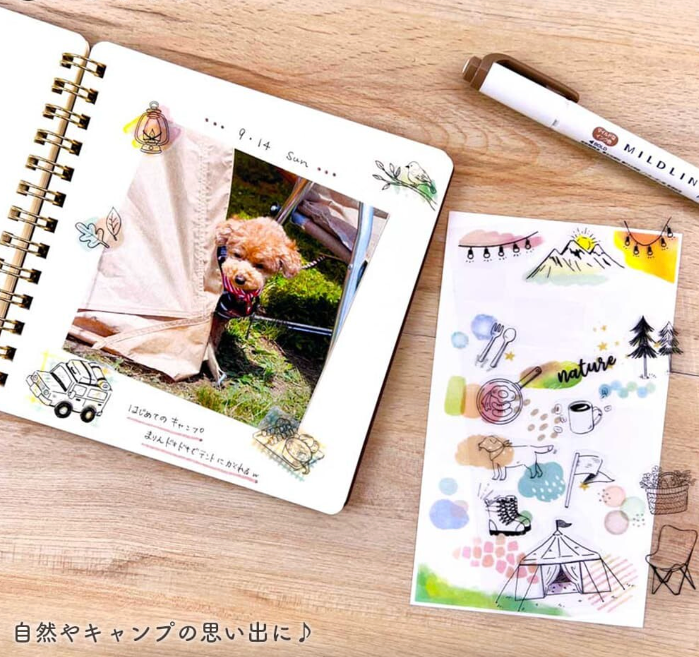 Outdoor Deco Sticker - Let's go Camping