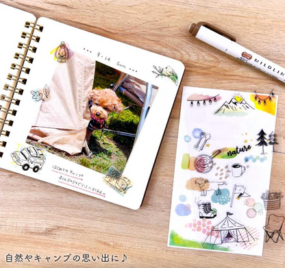 Outdoor Deco Sticker - Let's go Camping